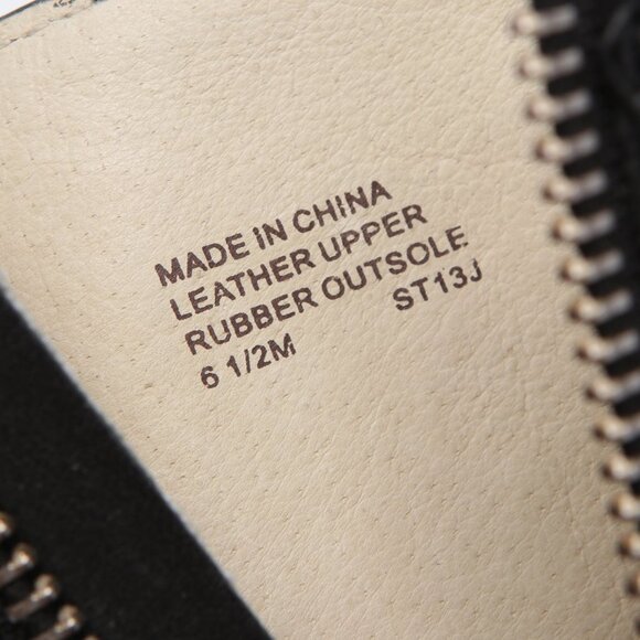 Michael Kors Black Leather Peep Toe Ankle Booties Shooties Zip Stiletto Goth - Picture 5 of 13